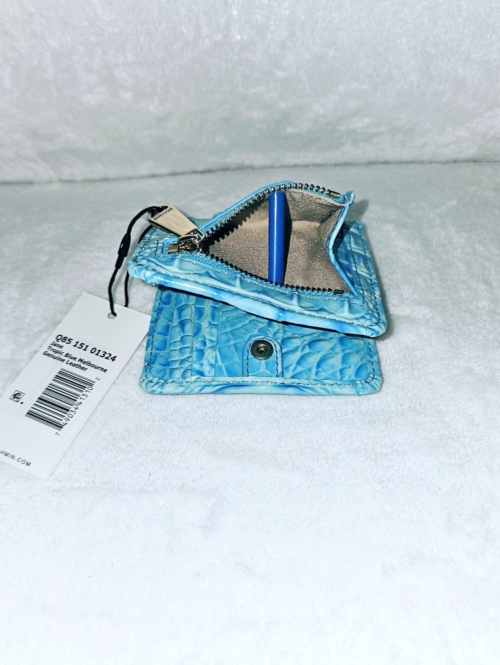 NWT Brahmin STAYCATION Lane W/ TROPIC BLUE Jane Wallet - Picture 14 of 16